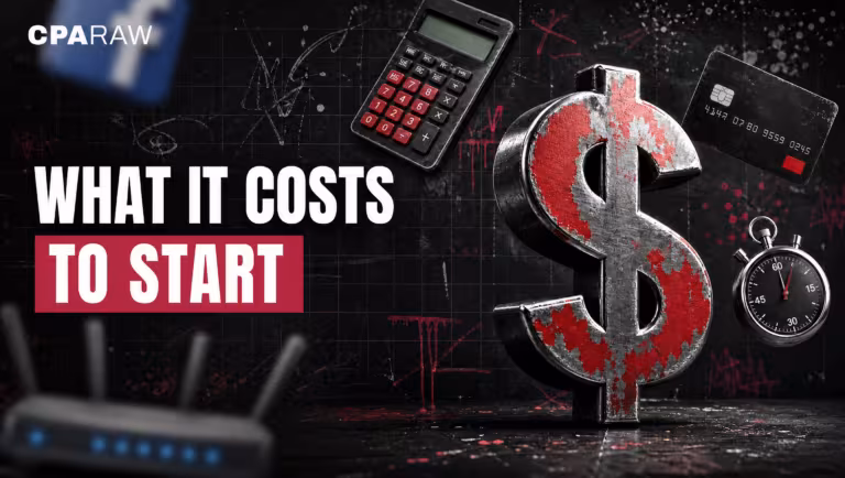 How much it costs to start media buying: metallic dollar sign, calculator, and card on an urban background