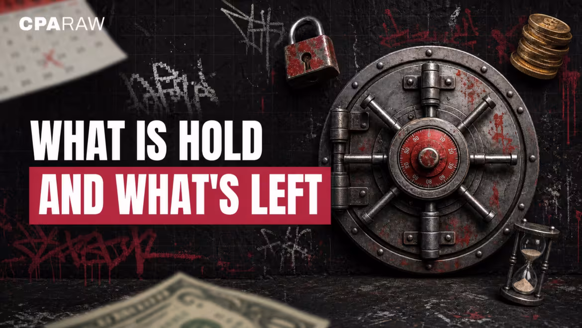 Steel safe with a red combination dial and stacks of cash on a graffiti-tagged street wall