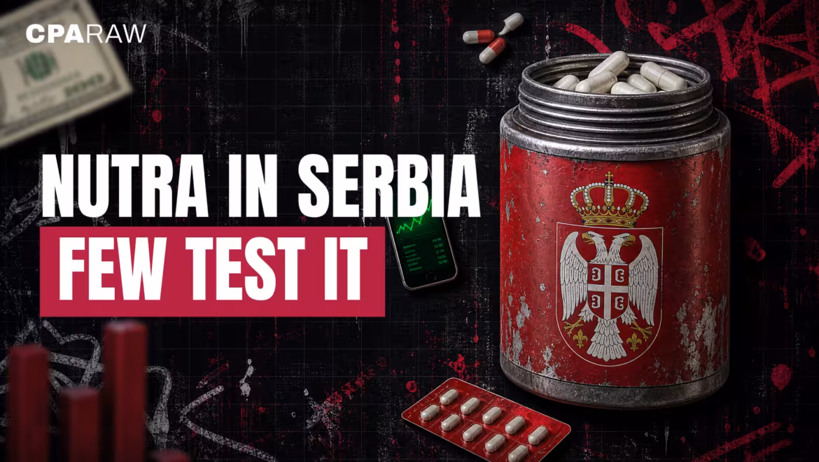 Metal medicine jar with the Serbian coat of arms, capsules spilling over, a pill blister pack and a dollar bill on a dark background